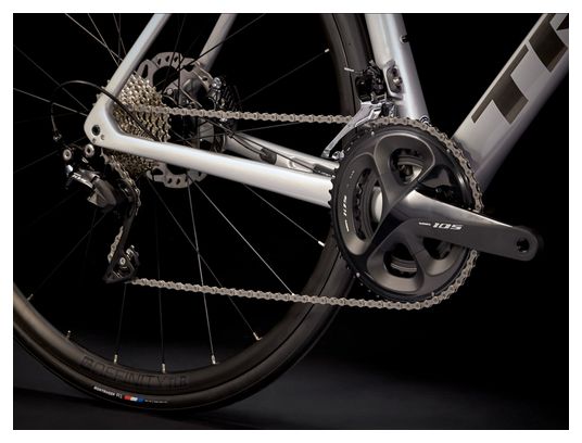 Vélo de Route Trek Emonda SL 5 Disc Shimano 105 11V Lithium Quicksilver/Brushed Chrome 2022