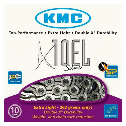 KMC X10EL NP Kette 114 Links Silber