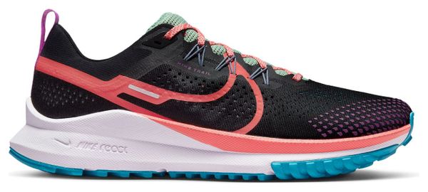 Chaussures Trail Running Nike React Pegasus Trail 4 Noir Rose Bleu