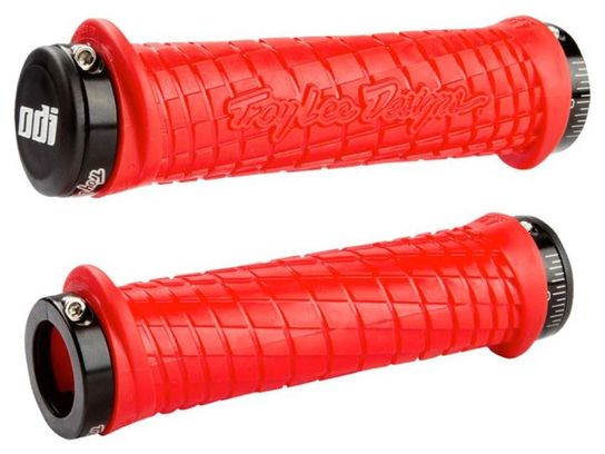 Paire de grips ODI-Troy Lee Designs Signature MTB Rouge 130 mm