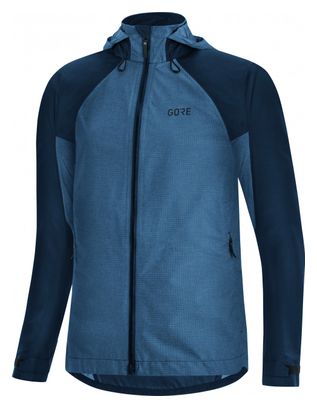 Veste Imperméable Femme Gore Wear C5 GTX Trail Hooded Bleu