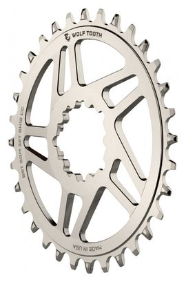 Wolf Tooth Direct Mount Chainring for Cane Creek/Sram Boost 3 mm Drop-Stop ST for Shimano HyperGlide+ 12S Nickel