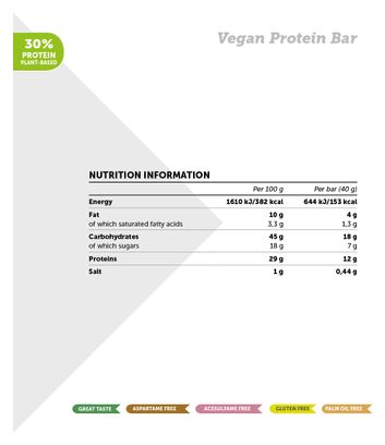 Bar Prot in e NamedSport Vegan Protein Bar 40g Peanuts