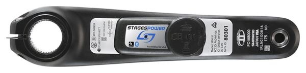 Stages Cycling Power L Shimano XT M8000 Leistungsmesser (linker Kurbelarm) Schwarz