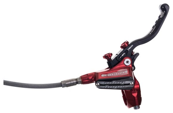 HOPE Hinterradbremse Tech X2 Red Edition Geflochtener Schlauch ohne Scheibe ohne Adapter