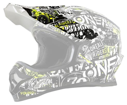 O'Neal 3Series Youth Attack Spare Visor Black Neon Yellow