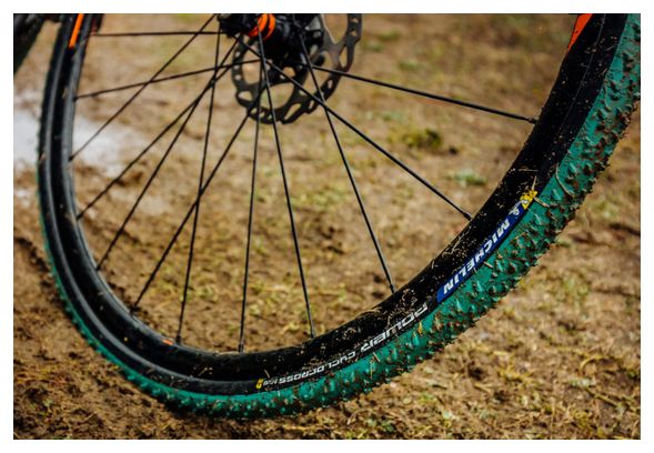 Michelin Power Cyclocross Mud Cyclocross Tire 700 mm Tubeless Ready Folding Green