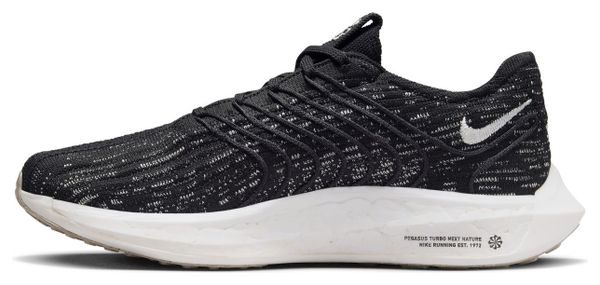 Nike Pegasus Turbo Flyknit Next Nature Black White Women's Running Shoes