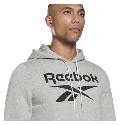 Sweat à capuche Reebok Training Big Logo Gris