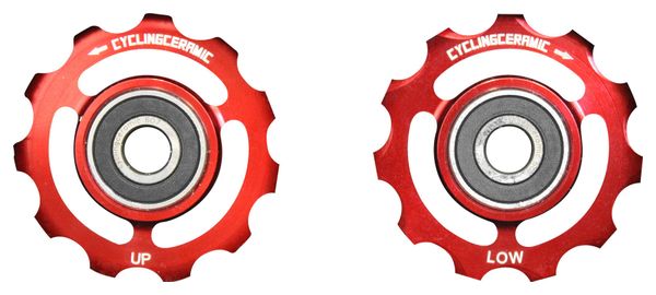 CyclingCeramic Jockey Wheels Shimano 10/11s Red