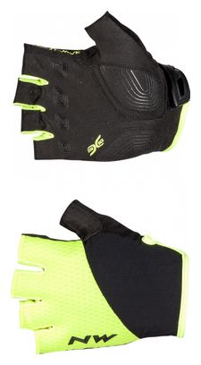 Pair of Short Gloves Northwave Fast Yellow / Black