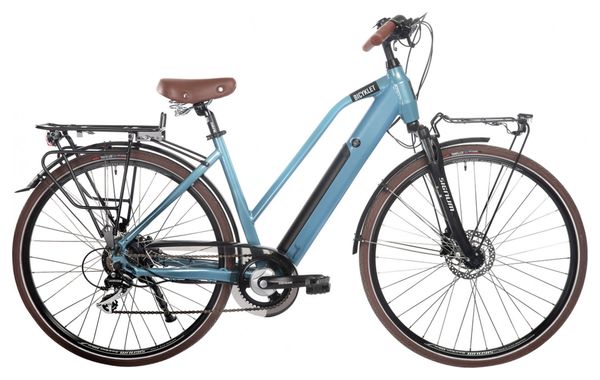 Vélo de Ville Électrique Bicyklet Camille Shimano Acera/Altus 8V 504 Wh 700 mm Bleu
