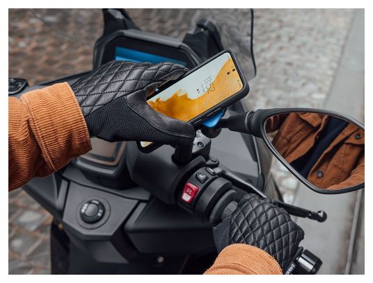 Support Smartphone Quad Lock Mirror Mount pour Rétroviseur Moto/Scooter