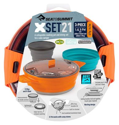Sea To Summit X Pot 1.4L + 1 X-Bowl + 1 X-Mug Meal Set