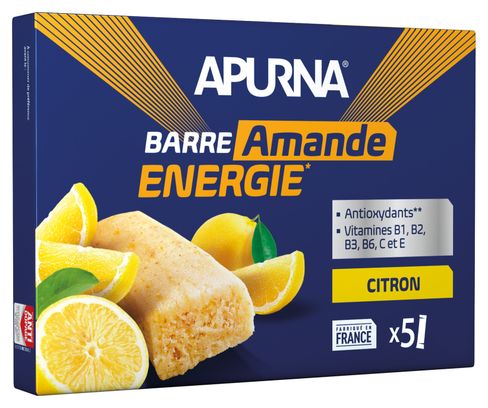 APURNA Energy Bar Lemon-Almond Box 5x25g