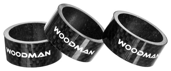 Entretoises de Direction Woodman Carbone 15mm (x3)
