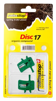 SWISSTOP Pair of Organic Disc17 pads Avid Juicy, BB7