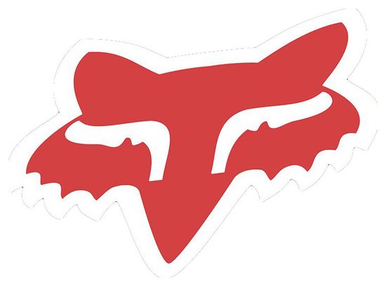 Fox Racing Shox Fox Head 7'' Sticker Red