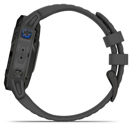 Montre GPS Garmin fenix 6 - Pro Solar Edition Black avec Bracelet Silicone Ardoise