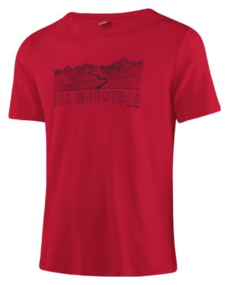 Chemise Loeffler à manches courtes m Printshirt All Mountain Transtex ® single-rouge