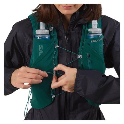Salomon ADV Skin 5 Hydration Bag + Flasks Green Unisex L