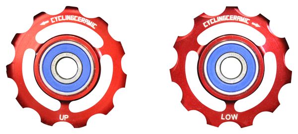 CiclismoCeramic Jockey Wheels Sram 9 / 10s Red