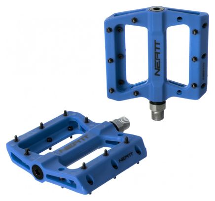 Neatt Composite Flat Pedals 8 Pins Blue