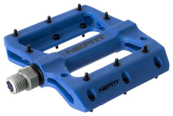Pair of Neatt Composite 8 Pin Flat Pedals Blue