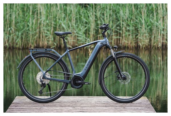 Cube Touring Hybrid Pro 625 Electric City Bike Shimano Deore 11S 625 Wh 700 mm Metallic Grey 2022