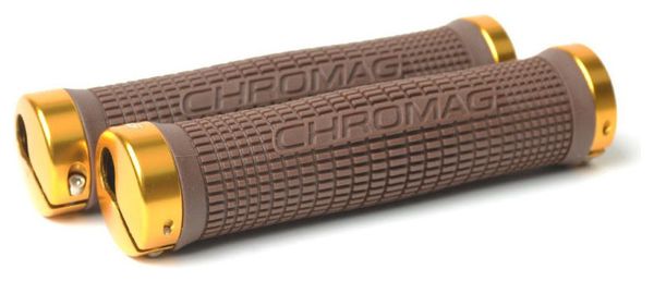 CHROMAG Lock-on Grips SQUARE WAVE 142mm Brown