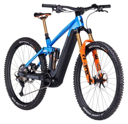 Cube Stereo Hybrid 140 HPC Actionteam 750 Electric Full Suspension MTB Shimano XT 12S 750 Wh 29'' Blauw Grijs Actionteam 2023