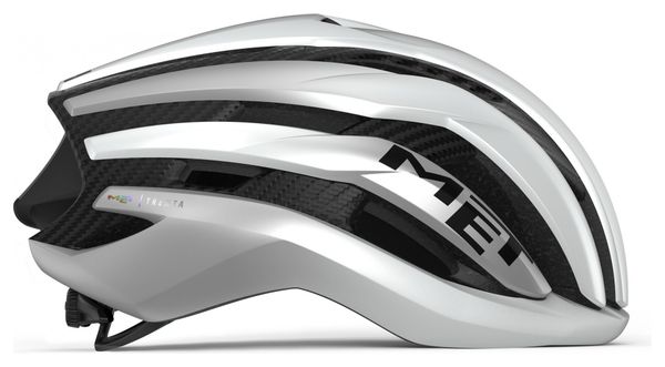 Met Trenta 3K Carbon Mips Helmet White Silver Matt