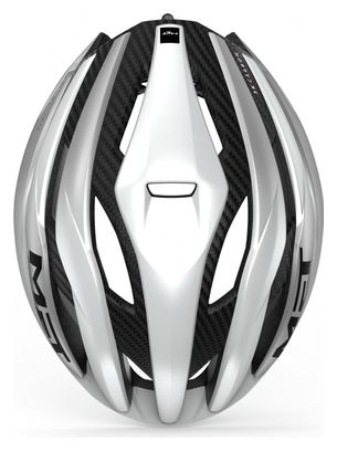 Met Trenta 3K Carbon Mips Helmet White Silver Matt