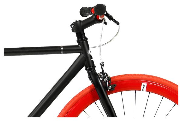 Vélo Fixie FabricBike Original 28   Fixed Gear  Hi-Ten Acier  Noir et Rouge