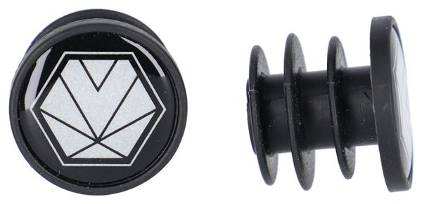 XLC GR-X04 Handlebar Caps Black / Reflective