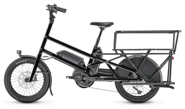 Vélo Cargo Longtail Électrique Moustache Bikes Lundi 20.3 Dual Shimano Deore 10V 20'' 500 Whx2 Noir 2023