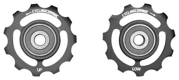 CiclismoCeramic Jockey Wheels Shimano 10 / 11s Negro