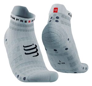 Pair of Compressport Pro Racing Socks v4.0 Ultralight Run Low White