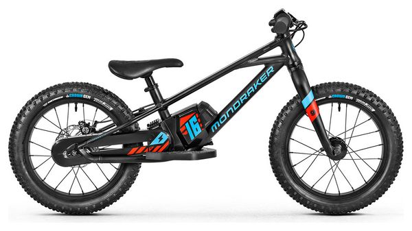 Mondraker Grommy 16 e-Balance Fahrrad 80 Wh 16'' Schwarz Blau 2022 5 - 8 Jahre alt