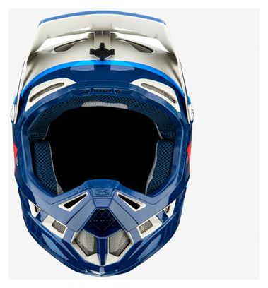 100% Aircraft Composite Trigger Full Face Helmet White Blue Red