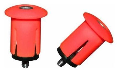 bouchon de cintre avec expandeur rouge fluo (paire) diam. inter 18.2mm et exter 25.2mm