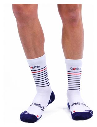 Oxsitis BBR White / Blue Unisex Socks
