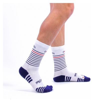 Oxsitis BBR White / Blue Unisex Socks