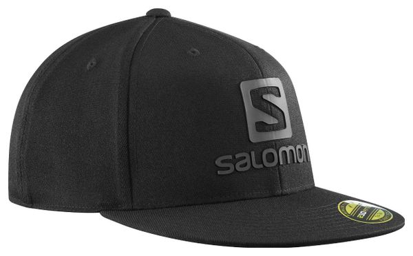 Salomon Logo Cap FlexFit Black Mens Cap