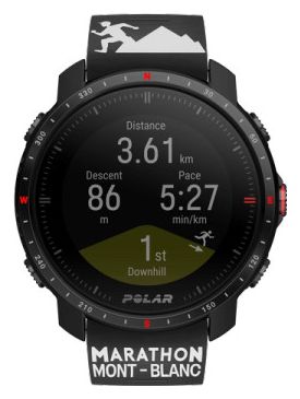 Reloj GPS Polar Grit X Pro Zafiro Negro Maratón del Mont Blanc