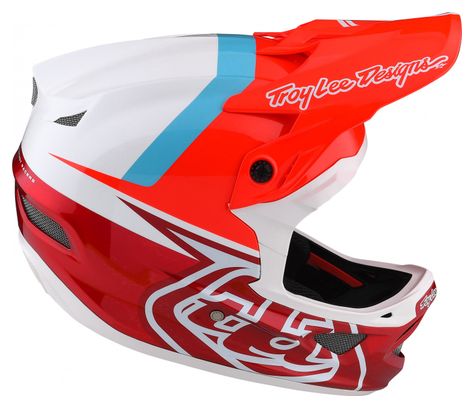 Troy Lee Designs D3 Fiberlite Slant Red Helmet