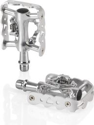 Pair of XLC PD-S20 Silver Semi-Automatic Pedals
