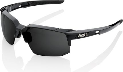 Brille 100% Speedcoupe poliert schwarz / PeakPolar grau Bildschirm