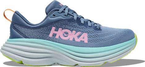 Chaussures Running Hoka One One Bondi 8 Bleu Femme
