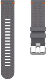 Polar 22 mm Perforated Leather Wristband Grey / Orange